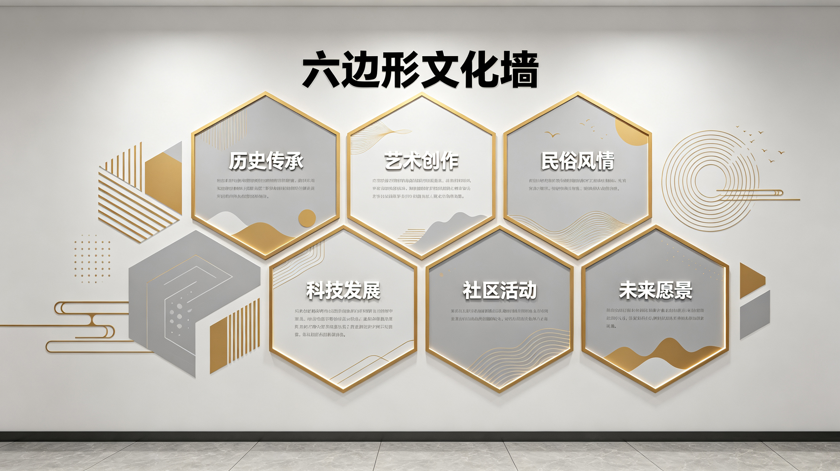 福泉企业文化墙 | 六边形信息美学